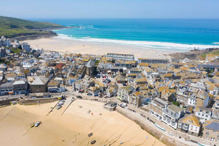 St Ives Aerial View Cornwall