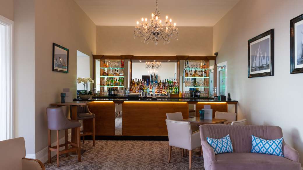 Interior of the bar area at The Royal Duchy Hotel