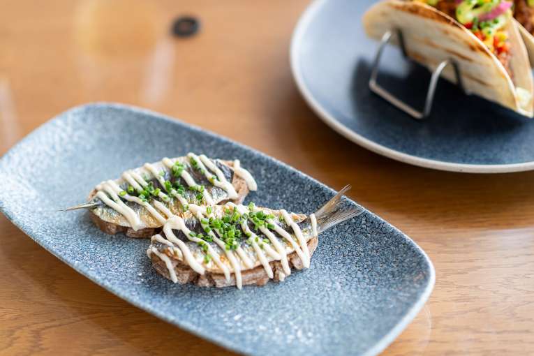 Sardines on toast at The Royal Duchy Hotel