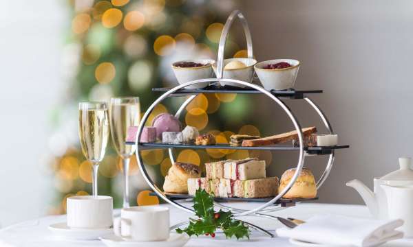 Royal Duchy Hotel Restaurant Dining Festive Afternoon Tea with Champagne