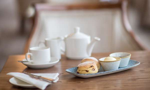 A Cornish cream tea in the terrace lounge