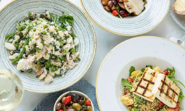 Various delicious looking restaurant dishes