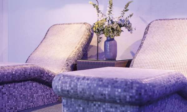 Stone beds in the spa at the Royal Duchy Hotel