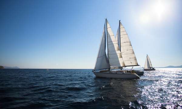 Tall ships parade of sail in falmouth bay