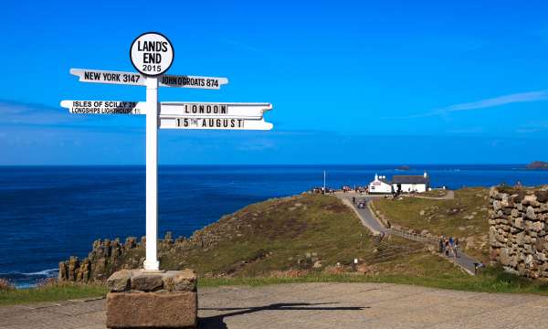 View of Land's End sign