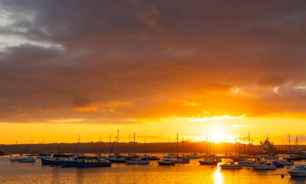 Sunrise over Falmouth Harbour