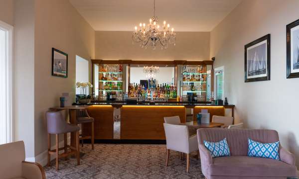 Interior of the bar area at The Royal Duchy Hotel