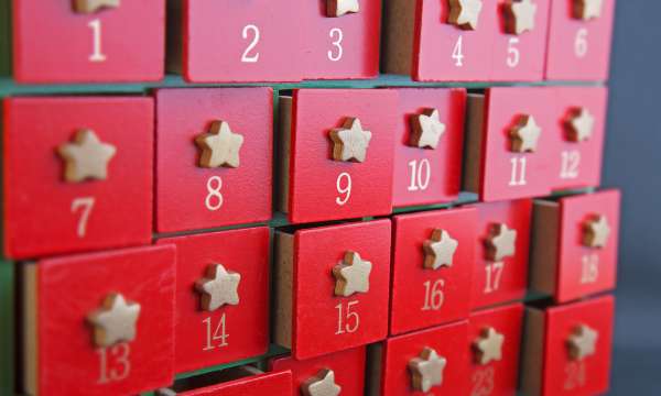 Christmas advent calandar with boxes