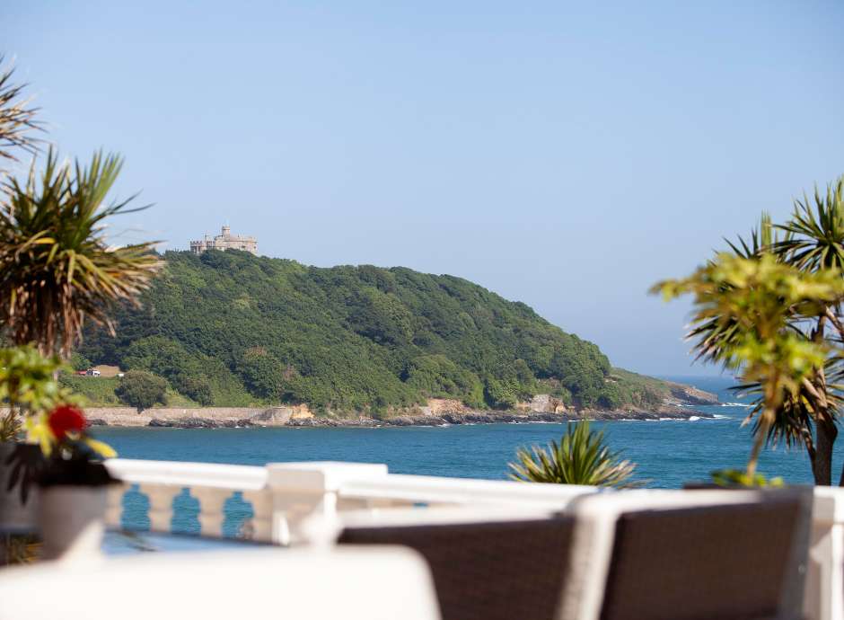 Sea view from the Terrace Lounge of the Royal Duchy Hotel in Falmouth