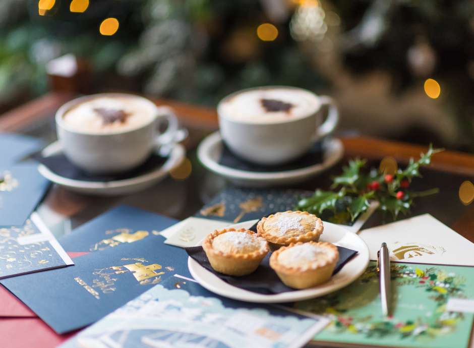 Royal Duchy Hotel Coffee and Mince Pie Break from Writing Christmas Cards