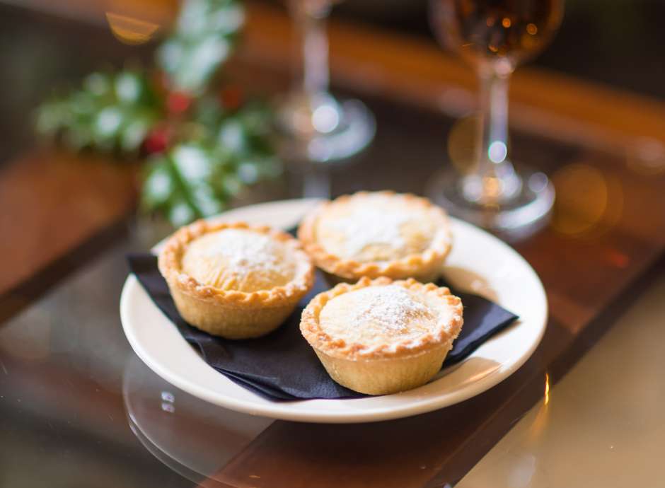 Festive mince pies and sherry