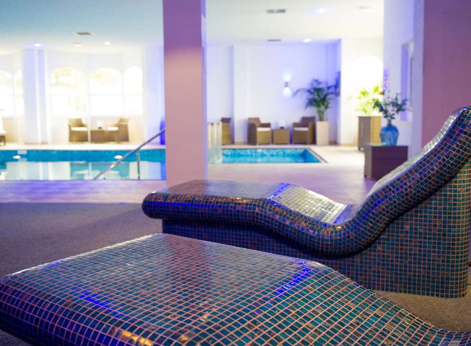 Stone beds in the spa at the Royal Duchy Hotel