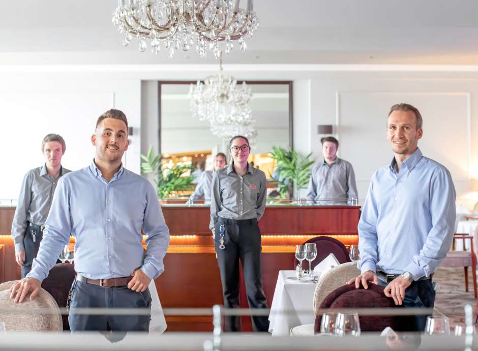 Smiling members of staff at The Royal Duchy Hotel 