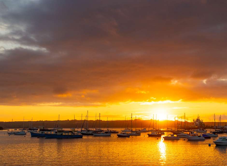 Sunrise over Falmouth Harbour