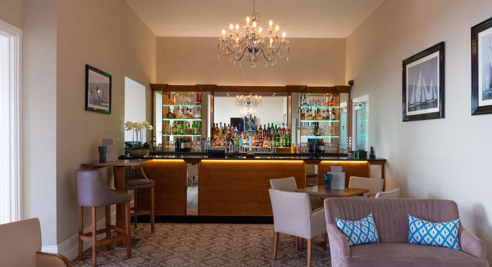 Interior of the bar area at The Royal Duchy Hotel