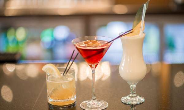 3 cocktails in the lounge the bar