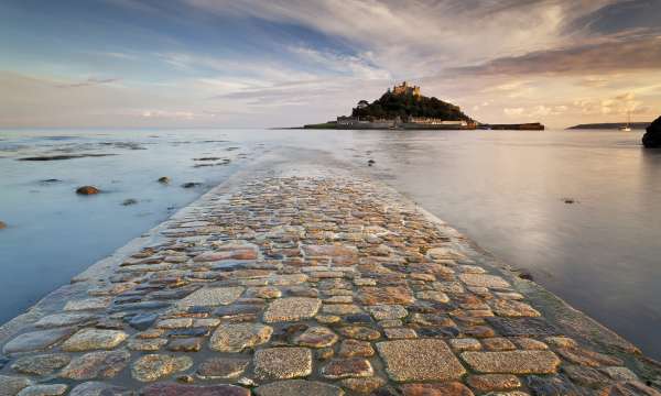 View of road path to St-michaels-mount
