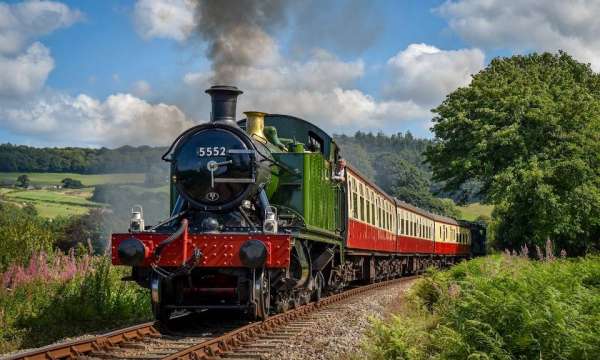 Green Steam train on Bodmin Railway